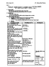 Giáo án Đại số lớp 8 - Học kì I - Năm học 2013-2014 - Dương Nhật Phương